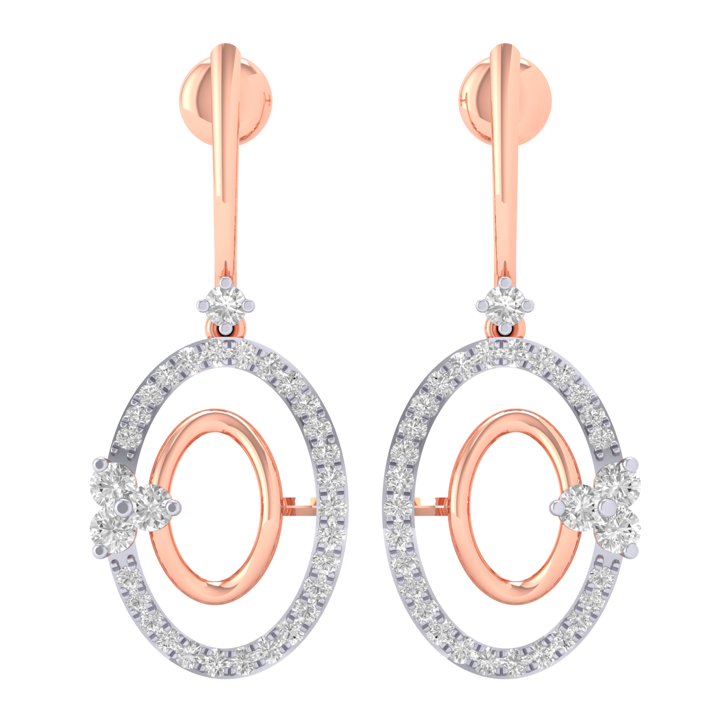 Elise Diamond Dangler Earrings