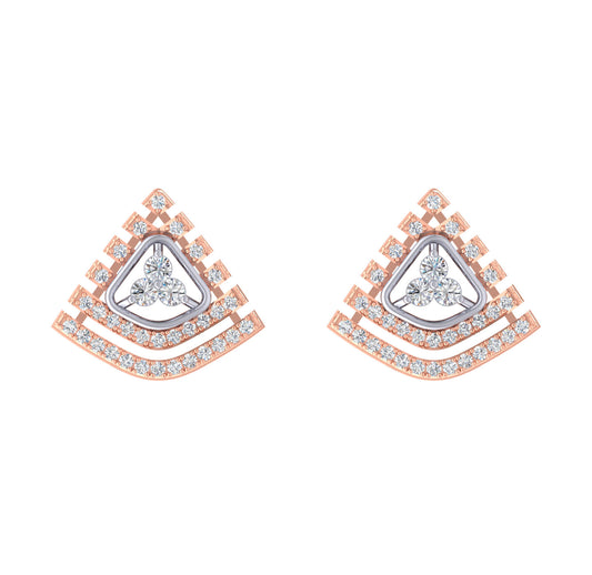 Kaylee Triangle Diamond Stud Earrings