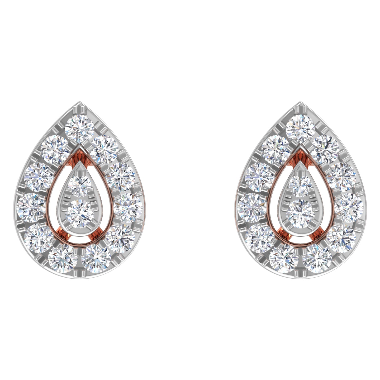 Scarlet Diamond Stud Earrings