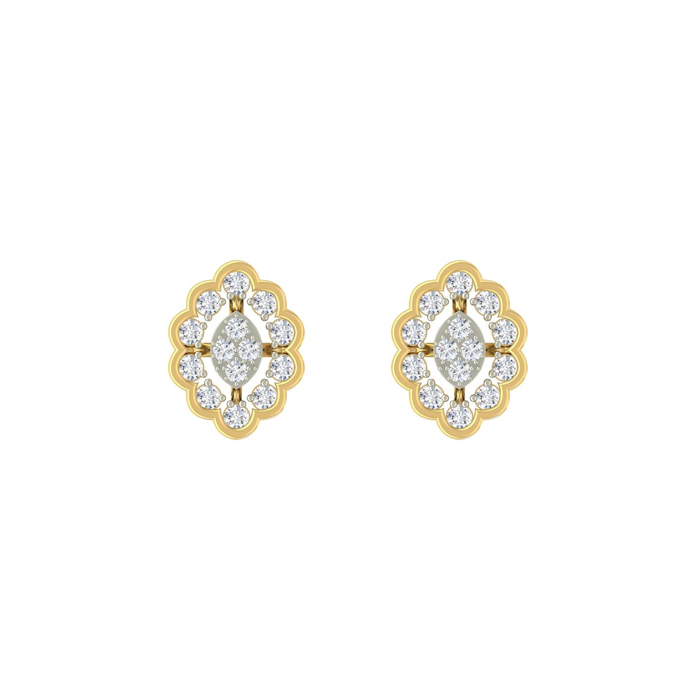 Alma Diamond Stud Earrings