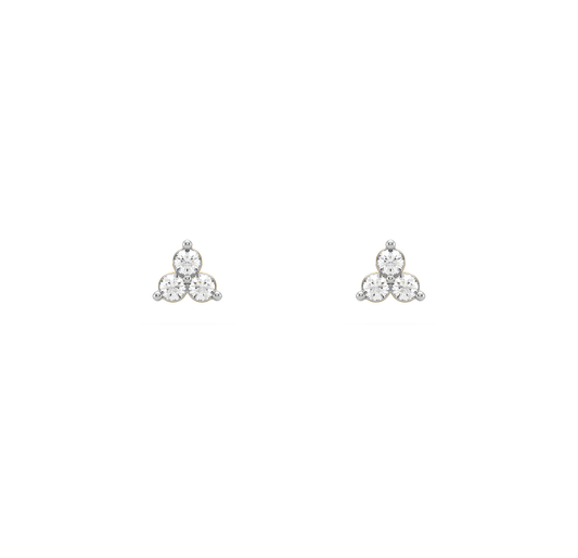 Floret Triangle Kids Diamond Earrings