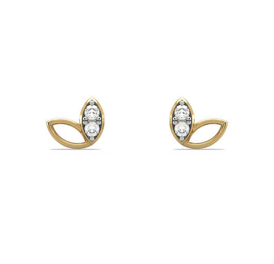 Esteri Leaf Kids Diamond Earrings