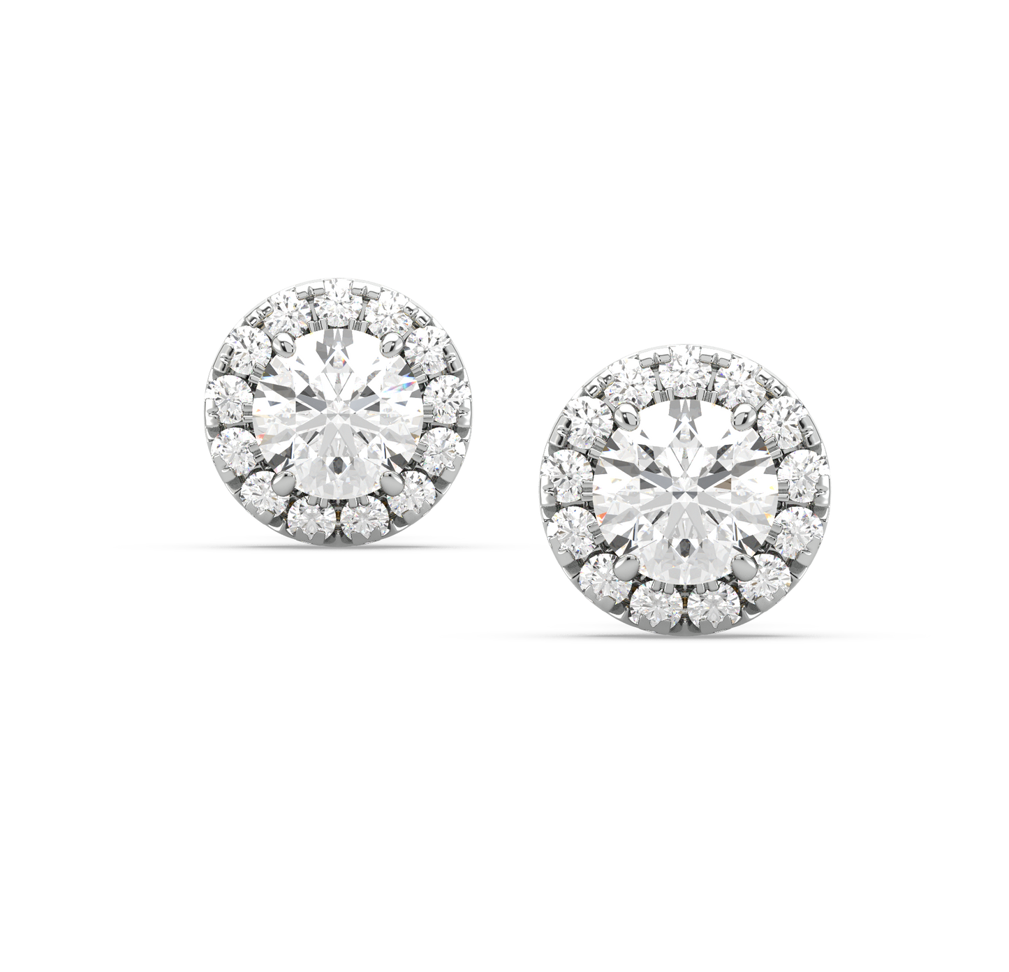 Steshka Diamond Solitaire Studs Earrings