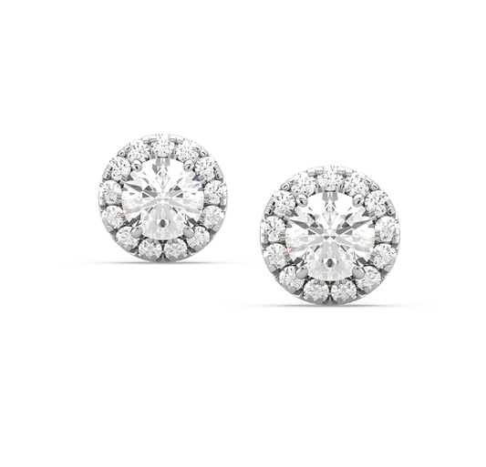 Steshka Diamond Solitaire Studs Earrings