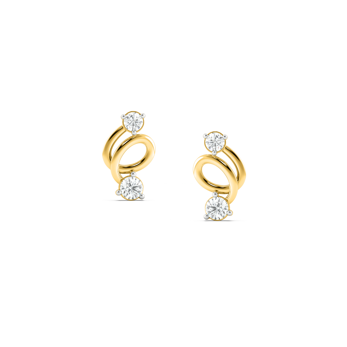 Diamond Earring for her in Yellow Gold DER22897