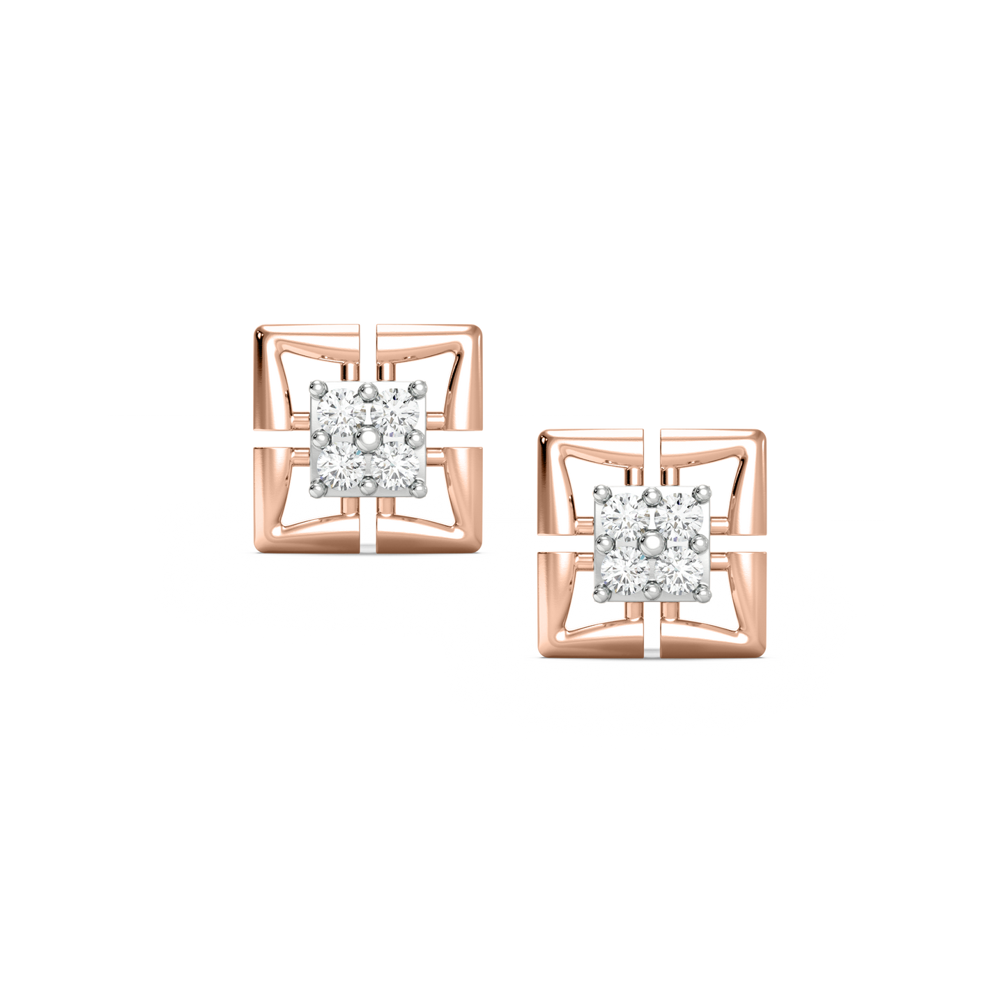 Diamond Earring for her in Rose Gold DER22898