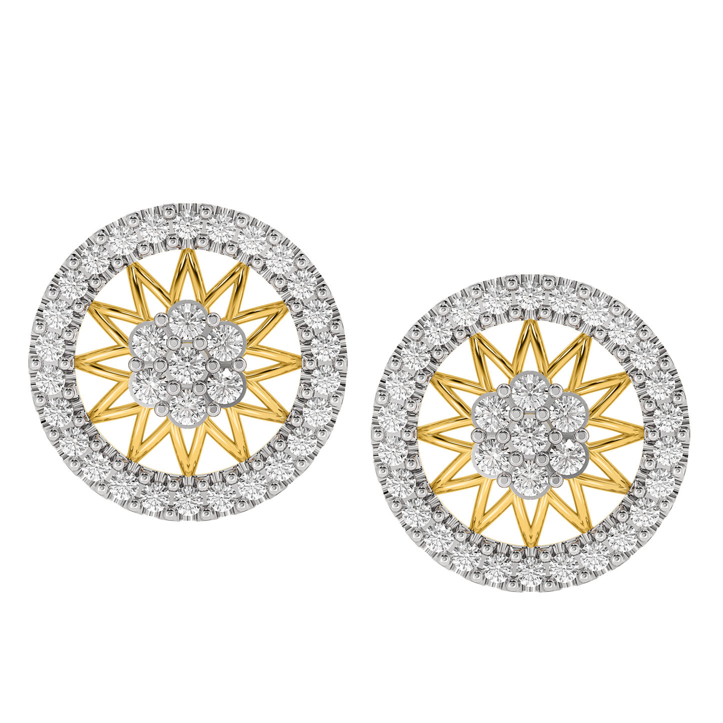 Diamond Earring for her in Yellow Gold DER22926