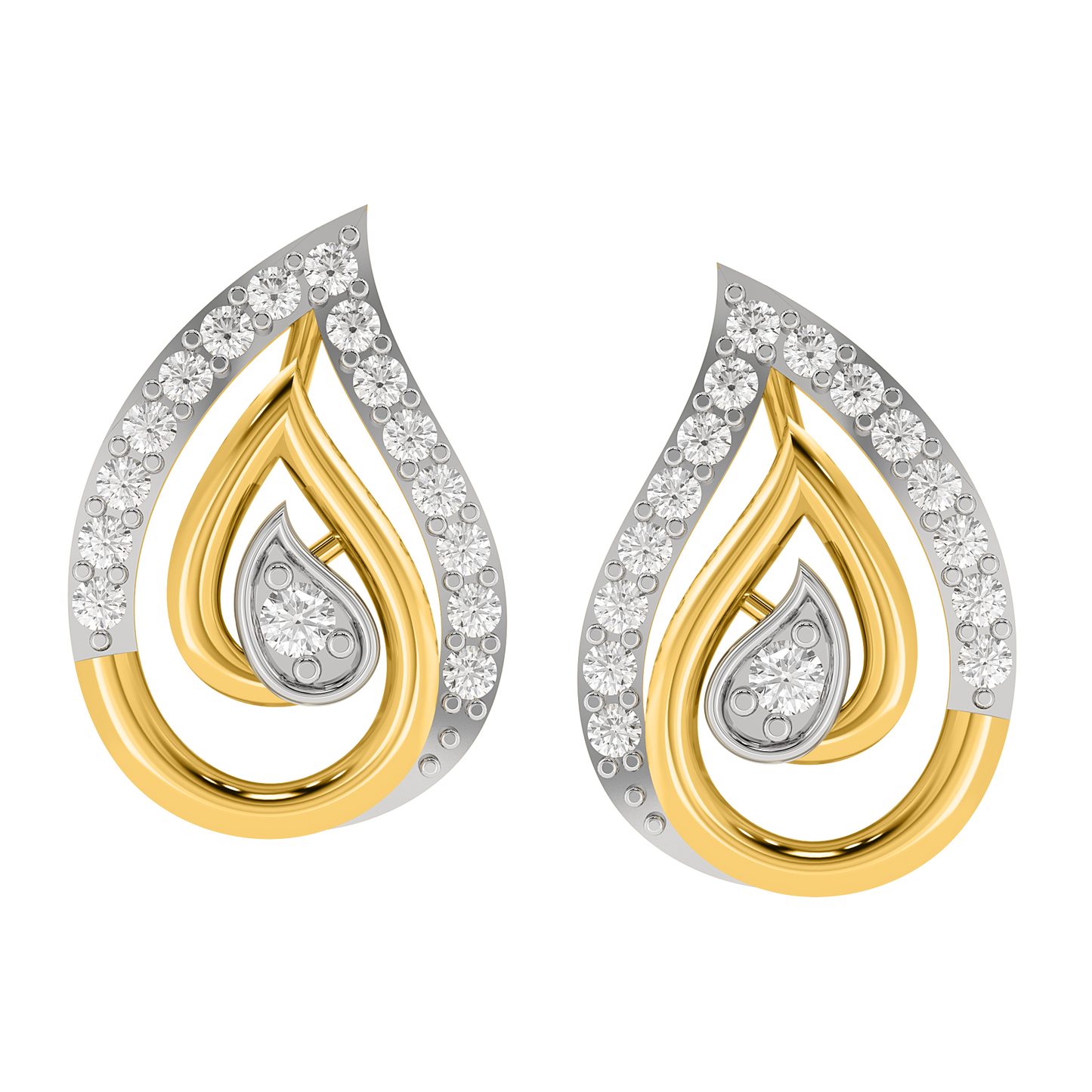 Diamond Earring for her in Yellow Gold DER22928