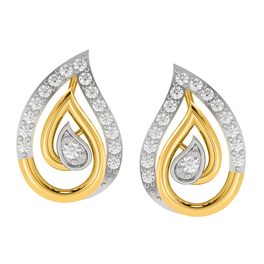 Diamond Earring for her in Yellow Gold DER22928