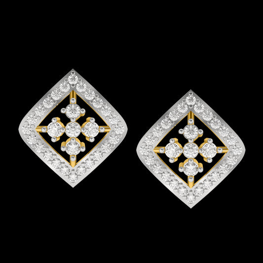 Diamond Earring for her in Yellow Gold DER22935