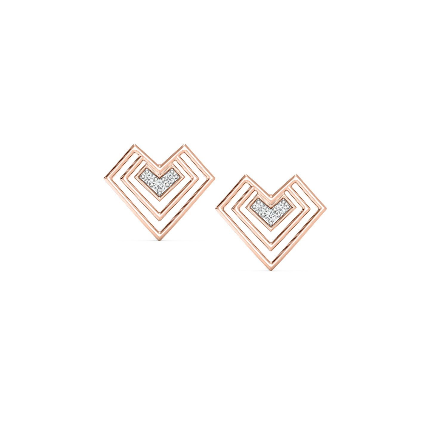 Diamond Earring for her in Rose Gold DER22942