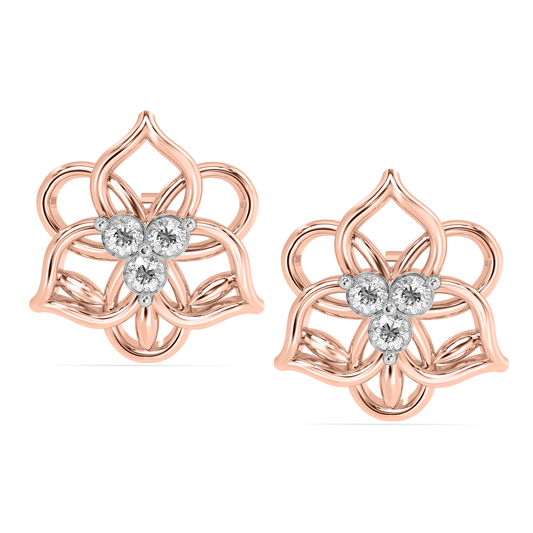 Diamond Earring for her in Rose Gold DER22995