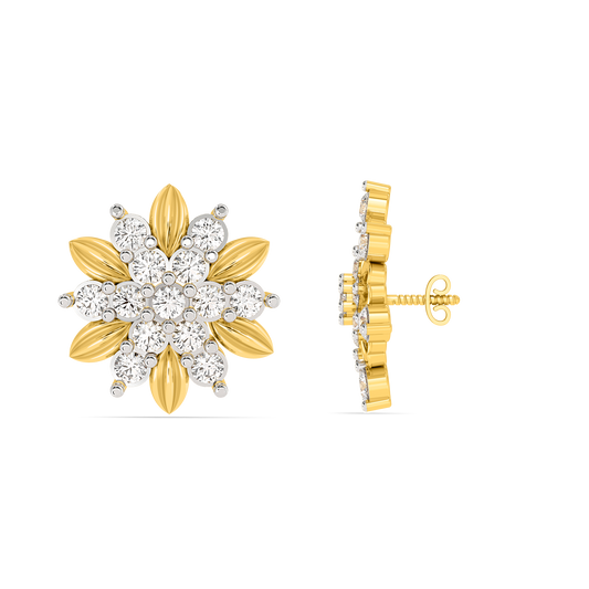 Diamond Earring for her in Yellow Gold DER23000