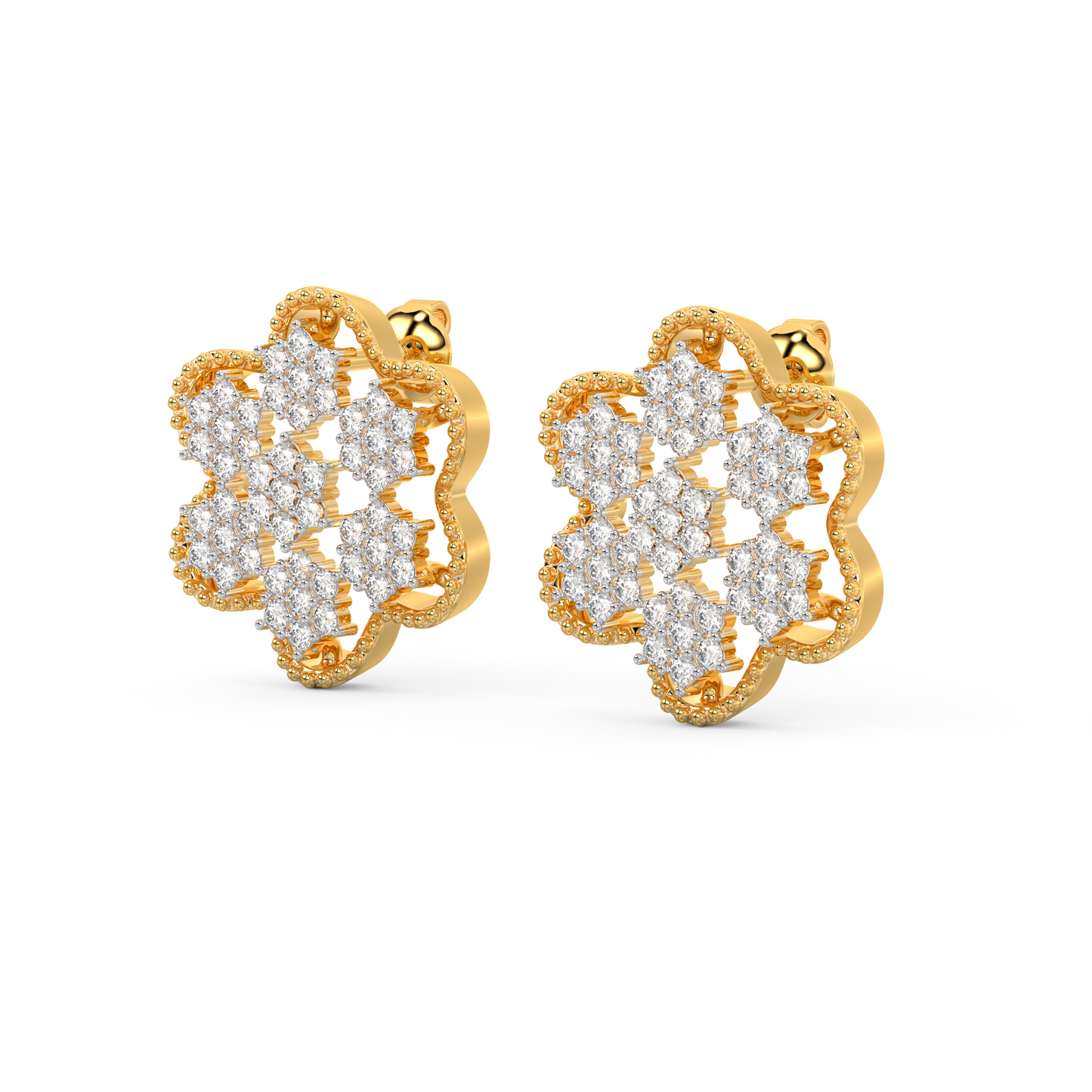 Flava Solitaire Stud Earrings