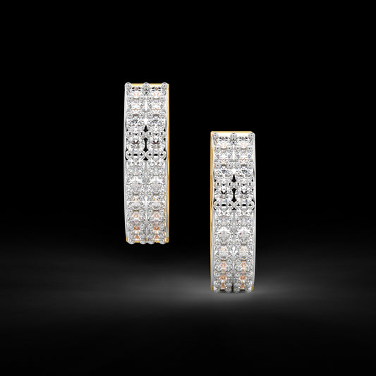 Diamond Earring for her in Yellow Gold DER23015