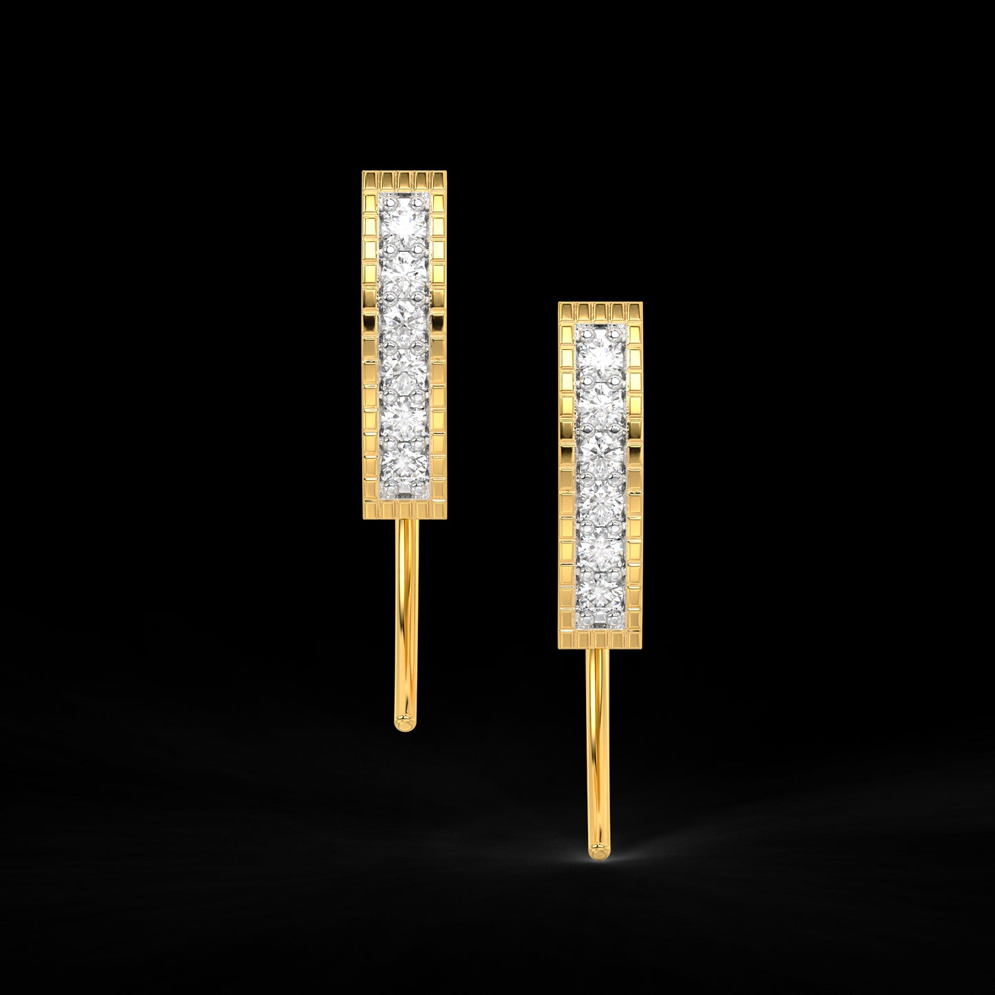 Diamond Earring for her in Yellow Gold DER23017