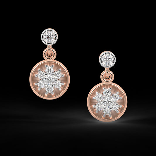 Diamond Earring for her in Rose Gold DER23018