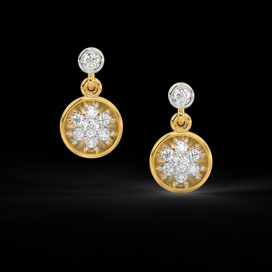 Diamond Earring for her in Yellow Gold DER23019