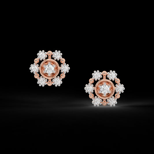 Diamond Earring for her in Rose Gold DER23024