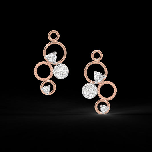 Diamond Earring for her in Rose Gold DER23026