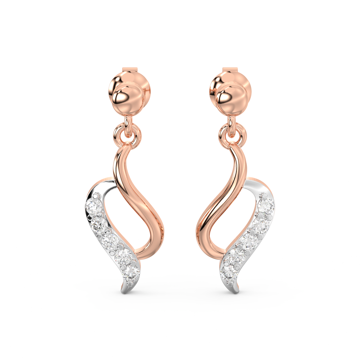 Diamond Earring for her in Rose Gold DER23068