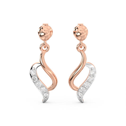 Diamond Earring for her in Rose Gold DER23068