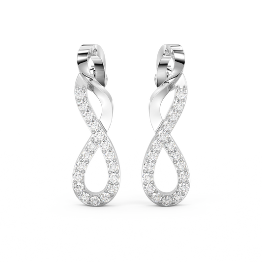 Diamond Earring for her in White Gold DER23072