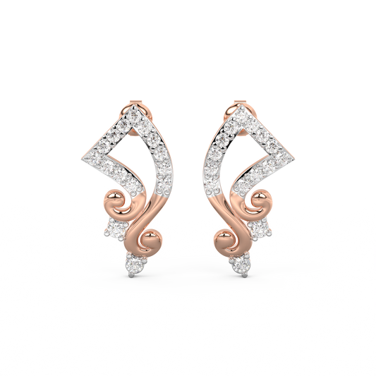 Diamond Earring for her in Rose Gold DER23073