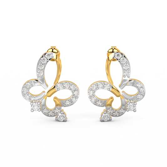 Diamond Earring for her in Yellow Gold DER23074