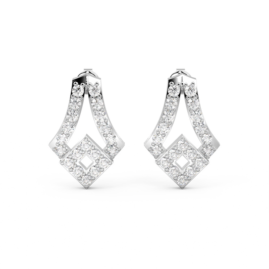 Diamond Earring for her in White Gold DER23075