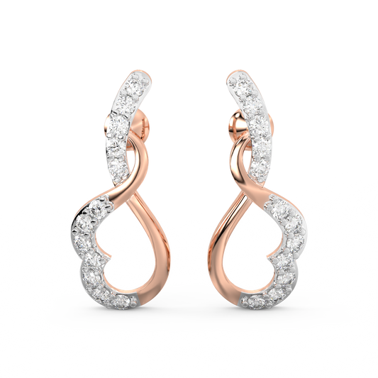 Diamond Earring for her in Rose Gold DER23079