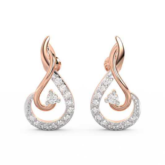 Diamond Earring for her in Rose Gold DER23080