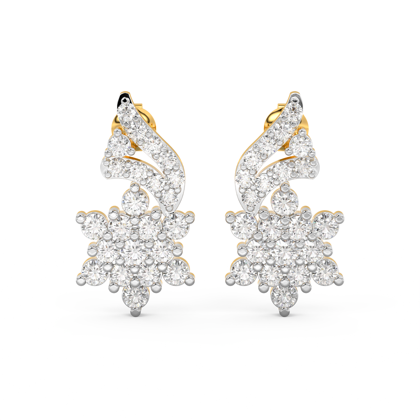 Diamond Earring for her in Yellow Gold DER23089