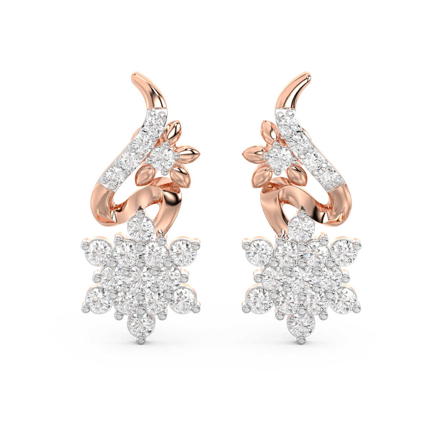 Diamond Earring for her in Rose Gold DER23091