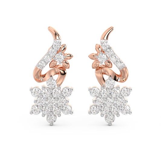 Diamond Earring for her in Rose Gold DER23091