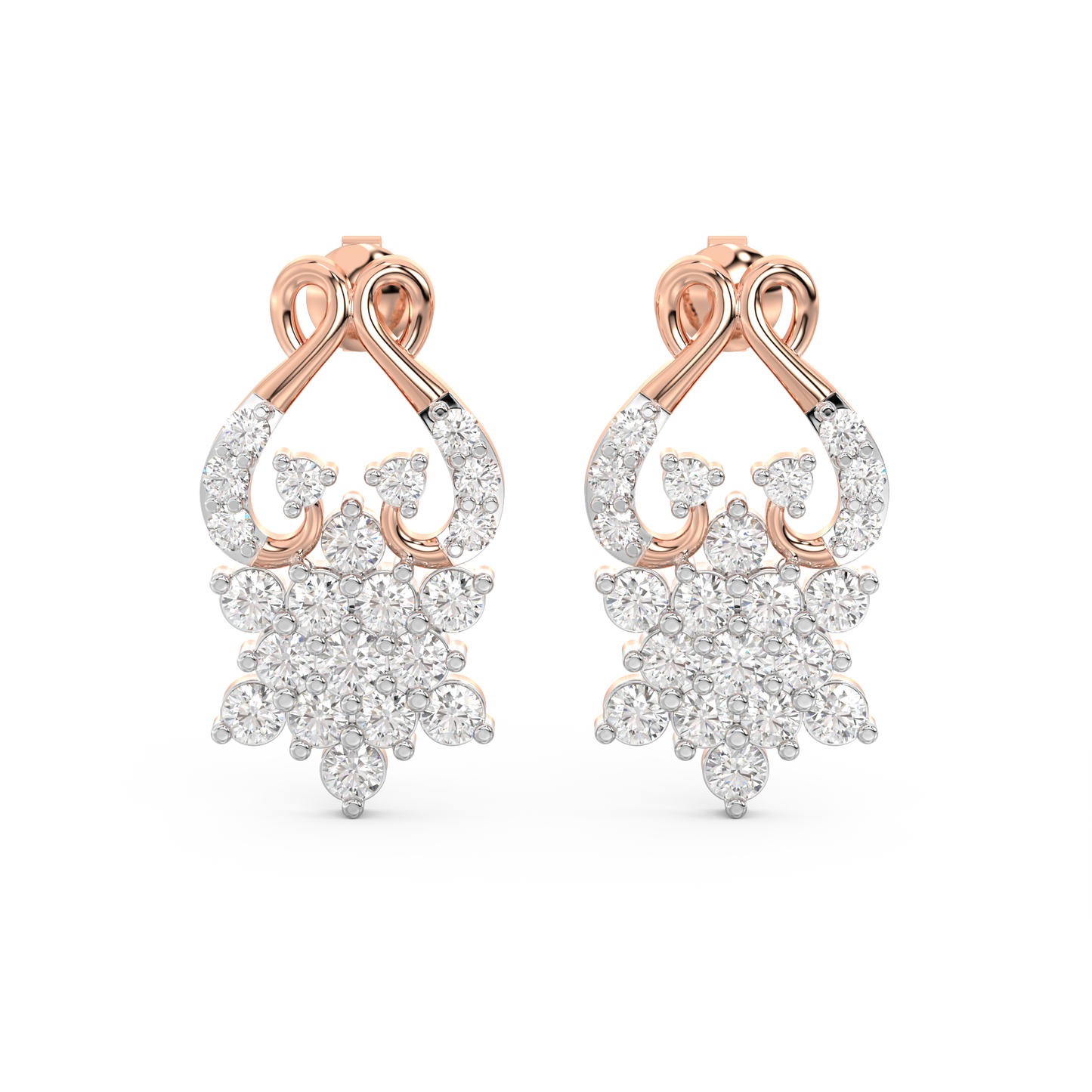 Diamond Earring for her in Rose Gold DER23092