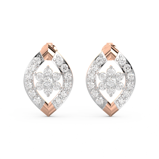 Diamond Earring for her in Rose Gold DER23096