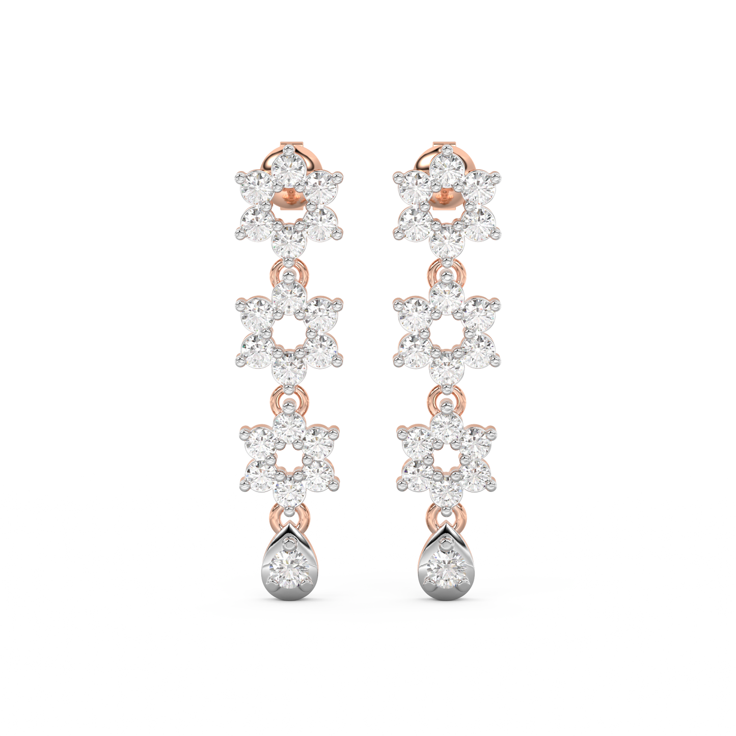 Diamond Earring for her in Rose Gold DER23097