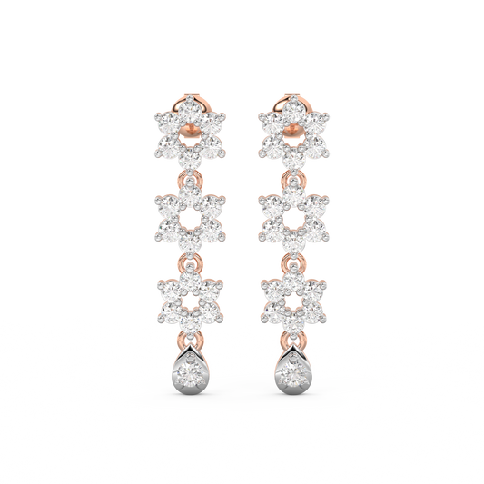 Diamond Earring for her in Rose Gold DER23097