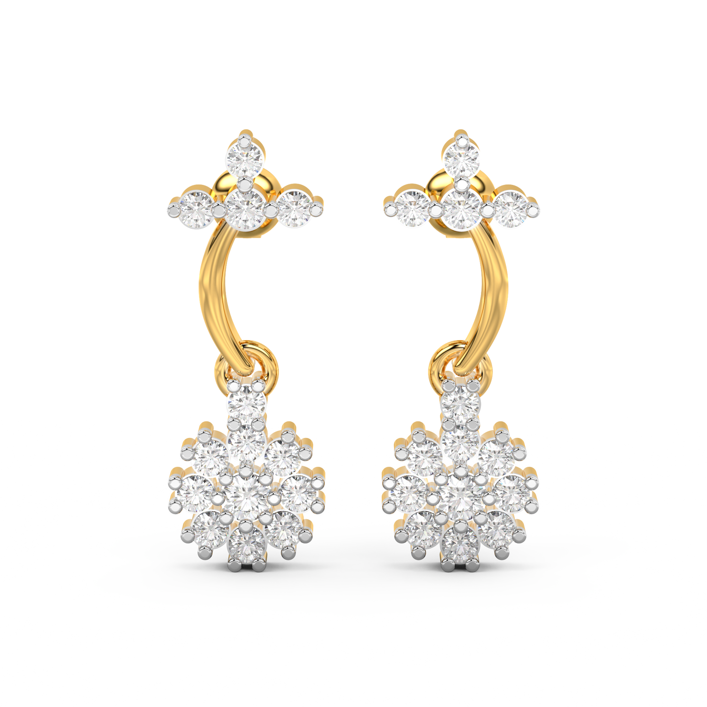 Diamond Earring for her in Yellow Gold DER23106