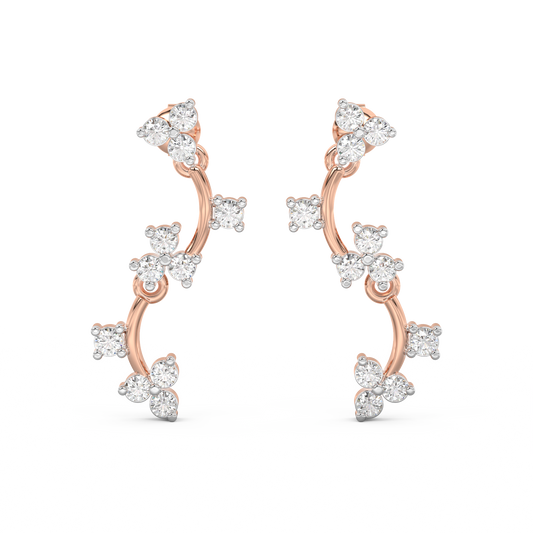 Diamond Earring for her in Rose Gold DER23109