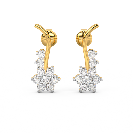 Diamond Earring for her in Yellow Gold DER23111