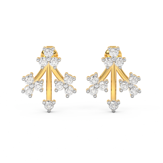 Diamond Earring for her in Yellow Gold DER23114