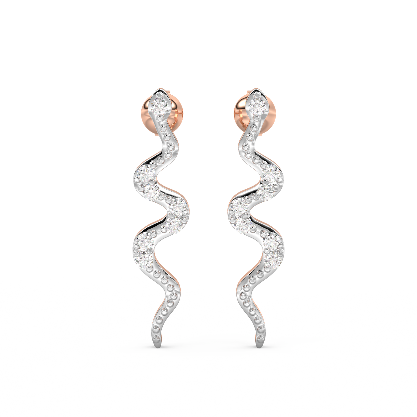 Diamond Earring for her in Rose Gold DER23117