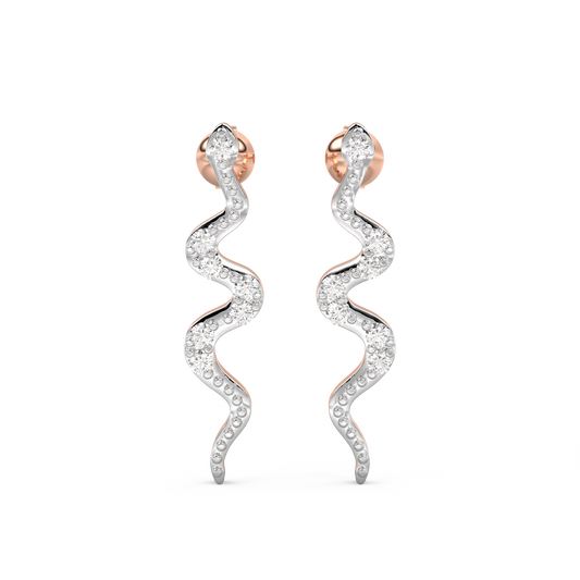 Diamond Earring for her in Rose Gold DER23117