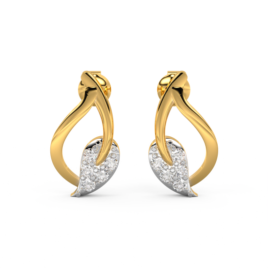 Diamond Earring for her in Yellow Gold DER23120