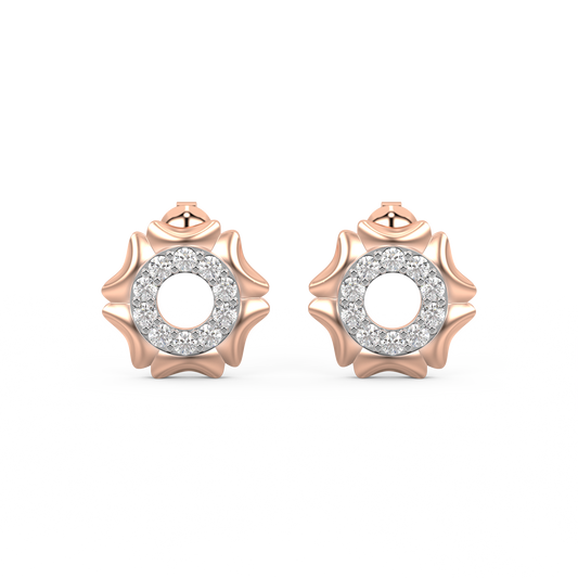 Diamond Earring for her in Rose Gold DER23122