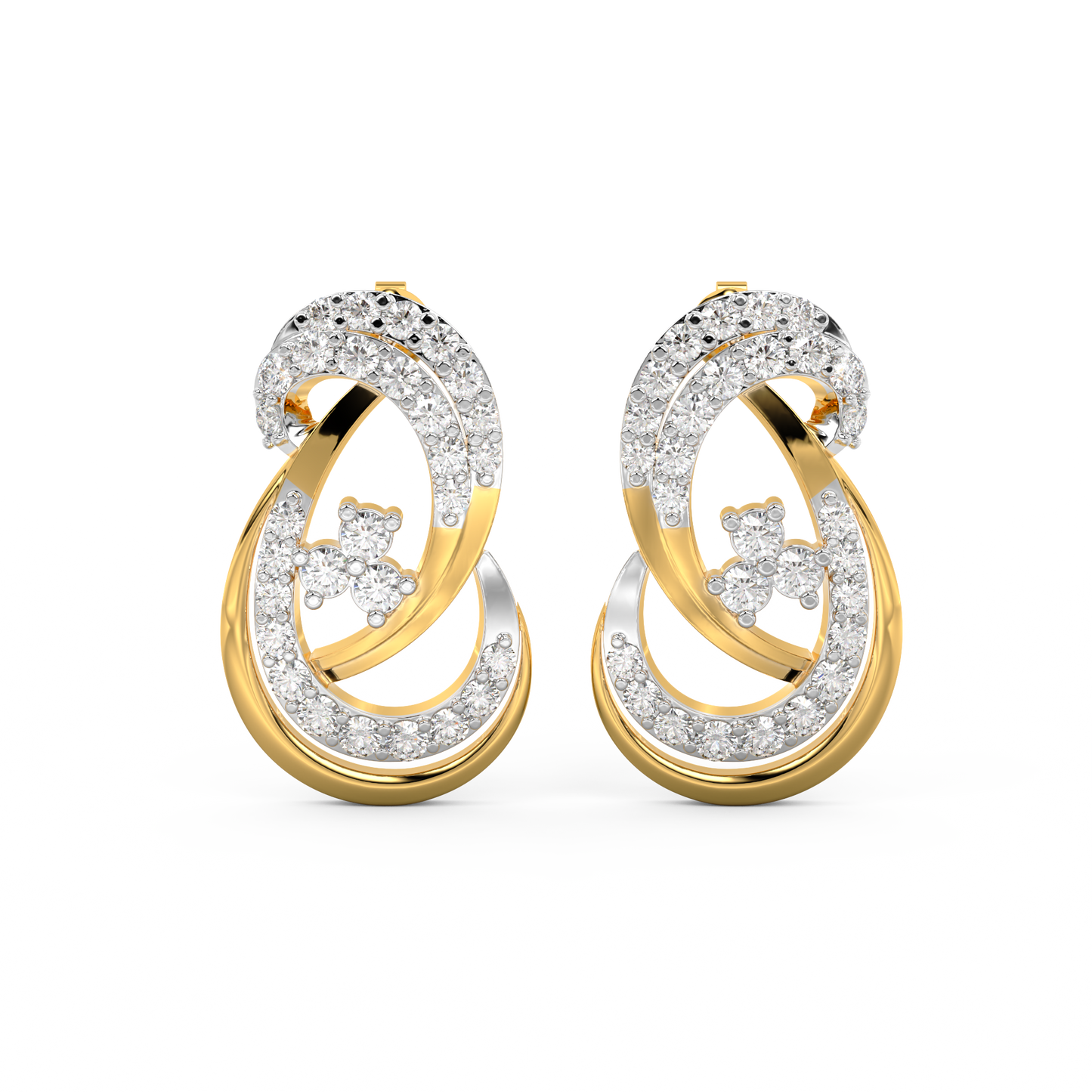 Diamond Earring for her in Yellow Gold DER23124