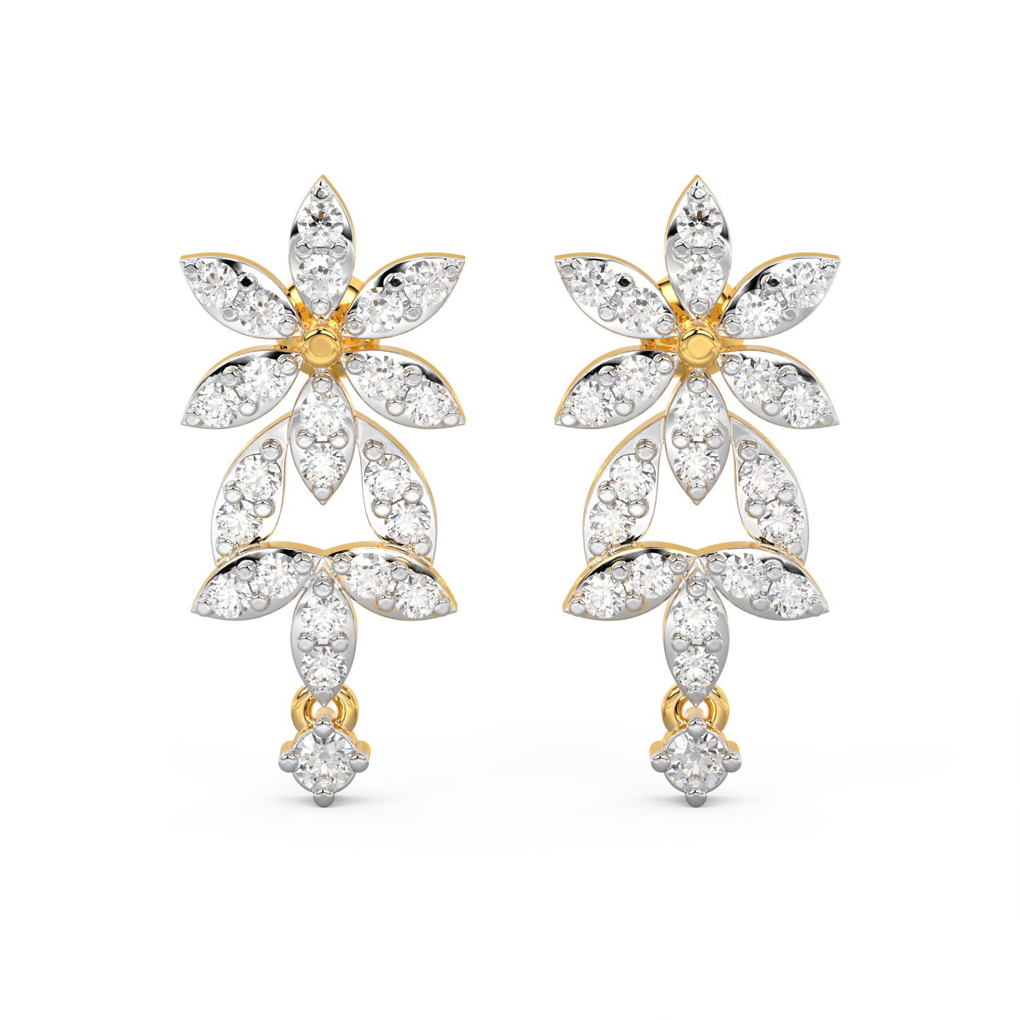 Diamond Earring for her in Yellow Gold DER23128