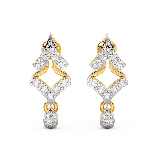 Diamond Earring for her in Yellow Gold DER23131